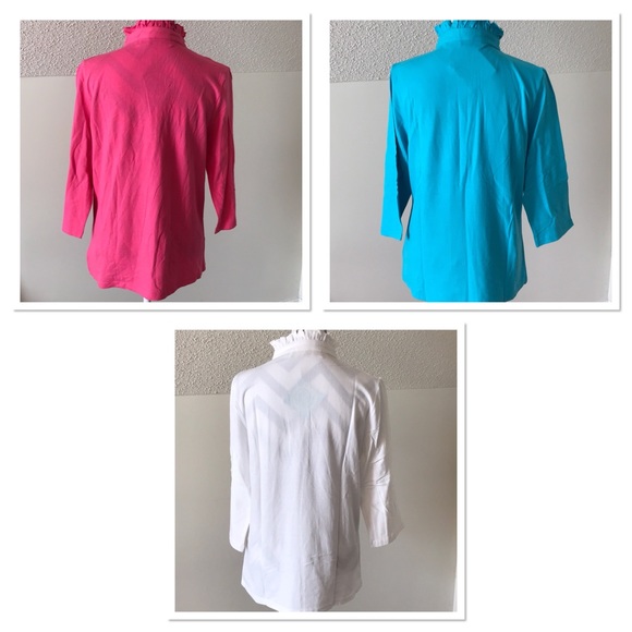 🚨CLOSET CLOSING🚨 Ruffled Collar Polos - Picture 4 of 5